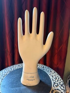 General Porcelain vintage glove mold large 1993 industrial hand  industrial